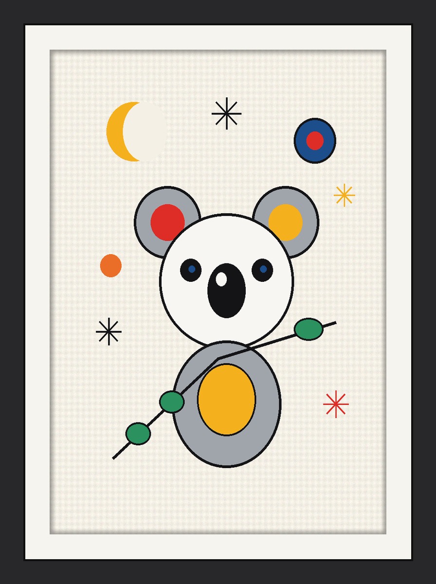 Koala Holding One Leaf — an AI-generated artwork from the Animal Friends collection