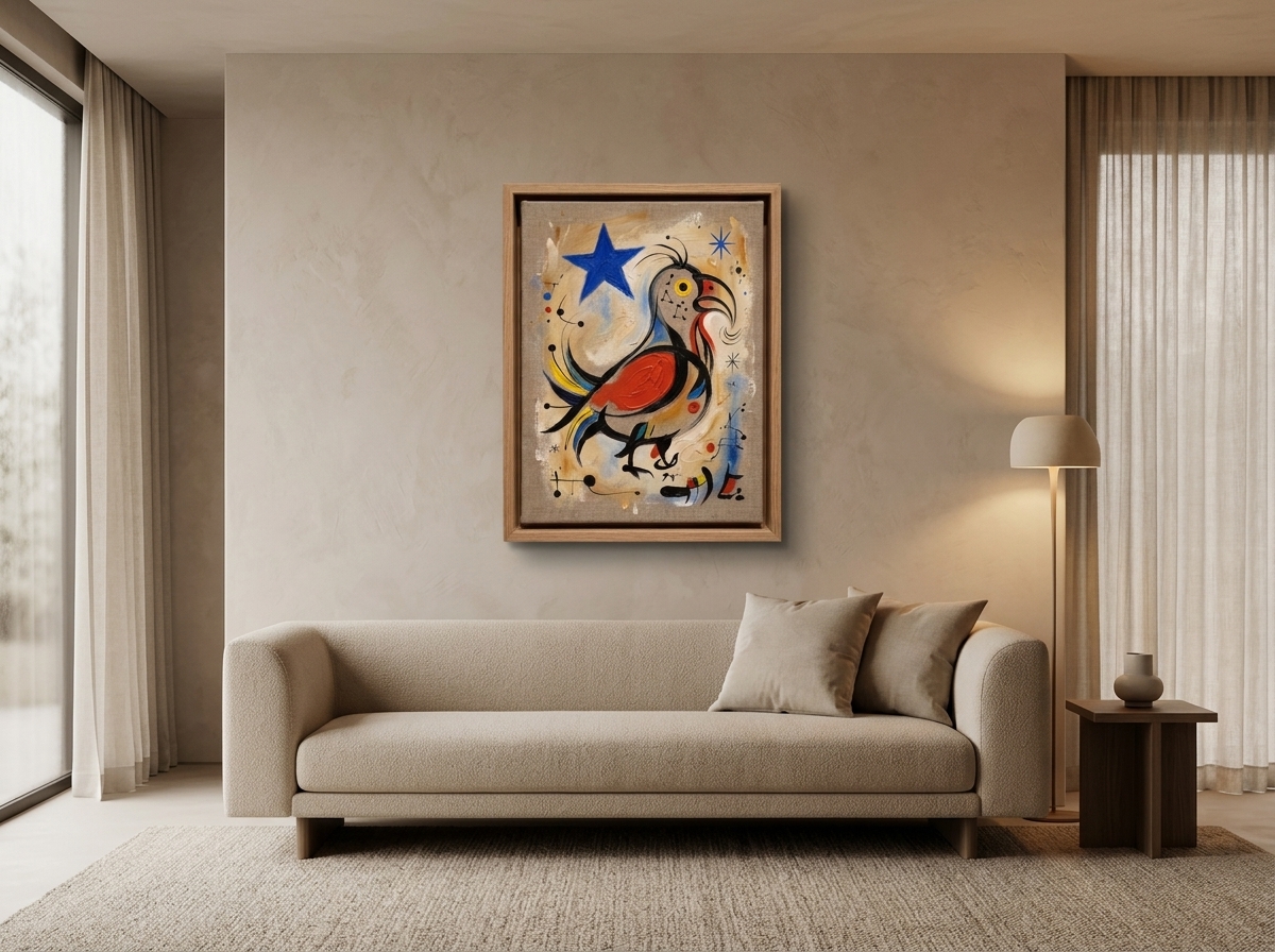 The Bird Who Flew to a Star shown on a wall in a child's bedroom