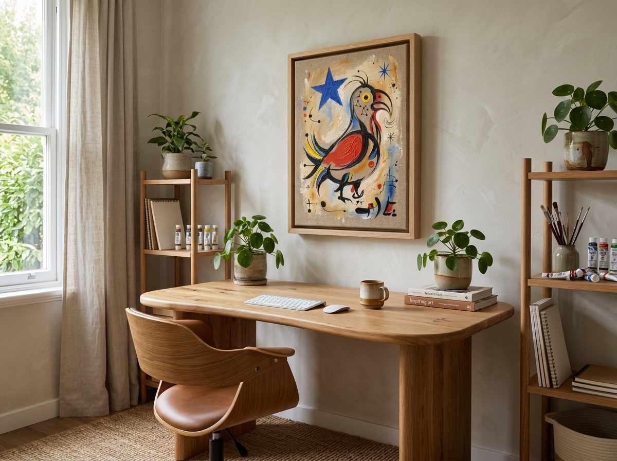 The Bird Who Flew to a Star shown on a wall in a playroom