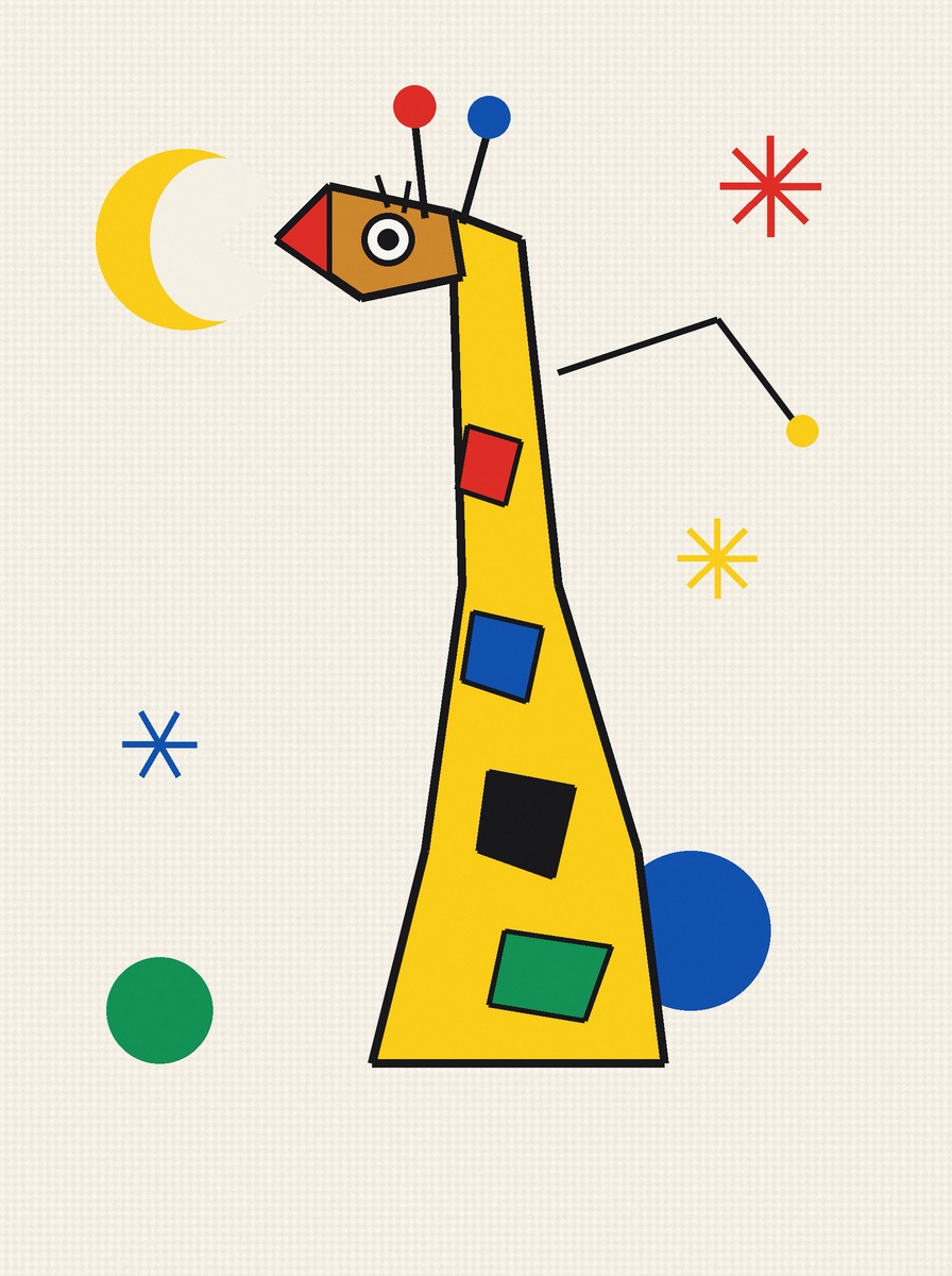 A Giraffe Tall Enough to Reach — an AI-generated artwork from the Space Adventure collection