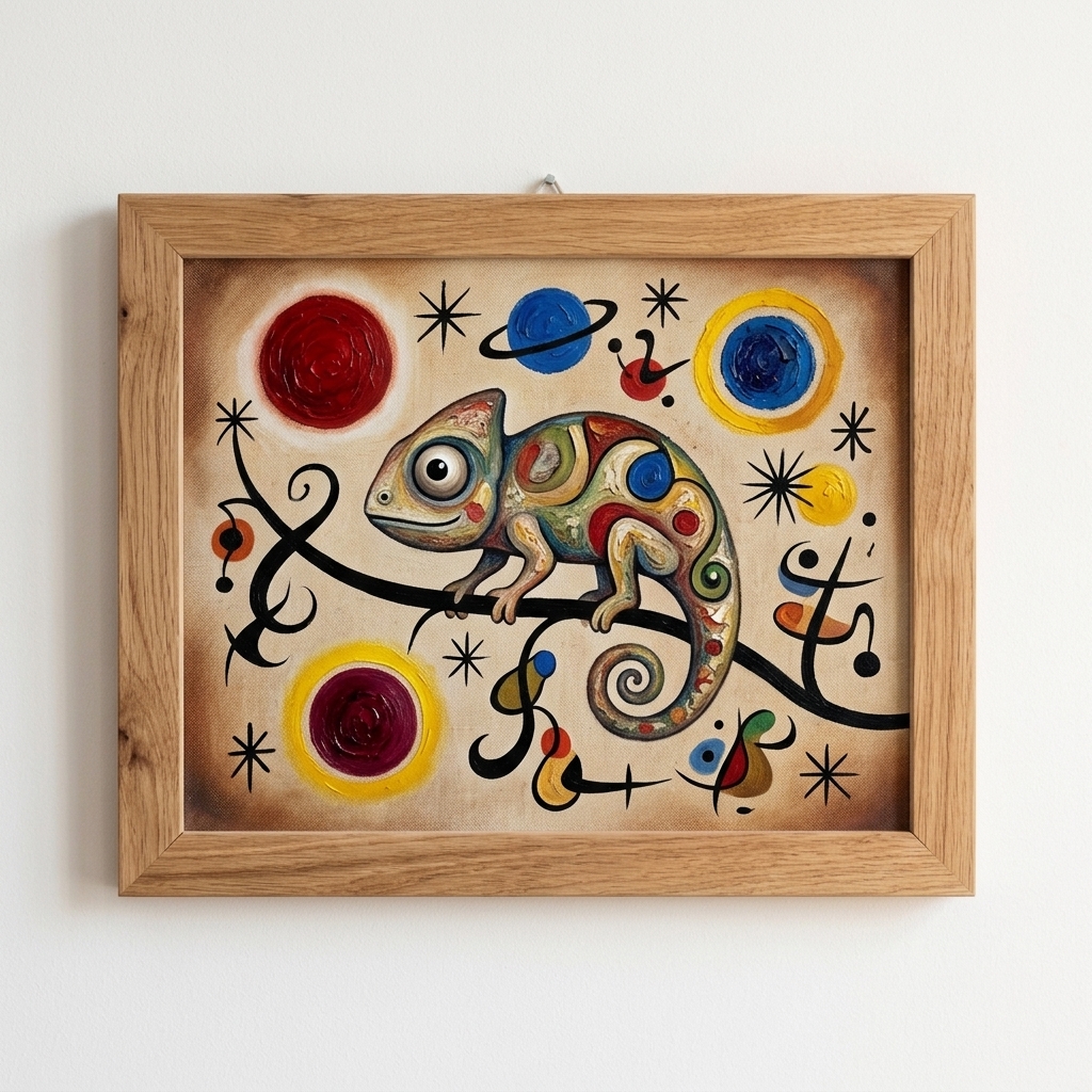 The Chameleon Who Changed Colour — a child's painting from the Animal Friends collection